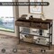 Costway Console Entryway Sofa Table with 2 Drawers for Entrance Living Room Rustic Brown/Walnut